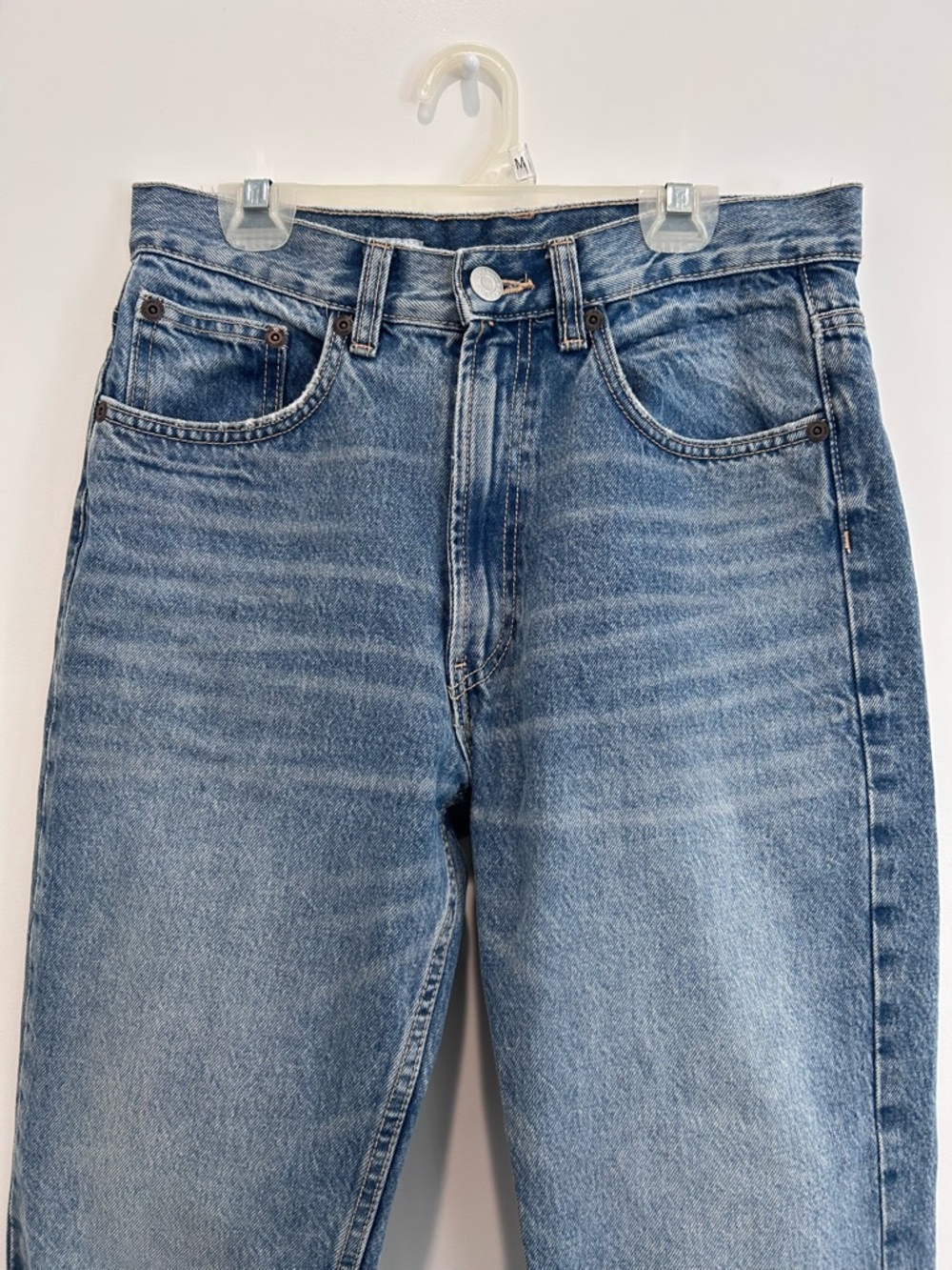 Zara Straight High Rise Light Blue Denim Jeans